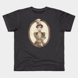 Steampunk lady Kids T-Shirt